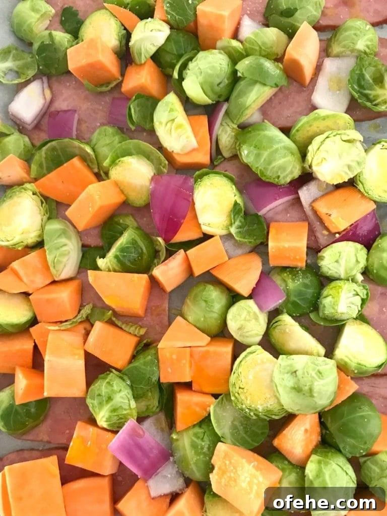 Sheet Pan Breakfast with Sweet Potato, Brussels Sprouts & Bacon 7 80 Day Obsession Sweet Potato Sheet Pan Breakfast | Confessions of a Fit Foodie