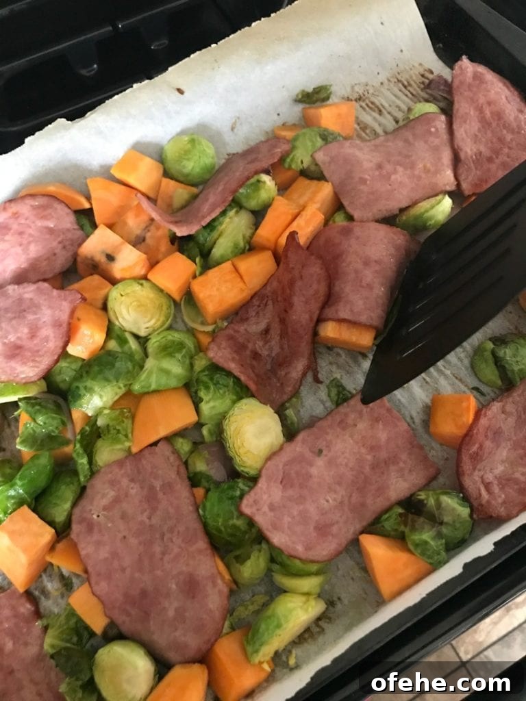 Sheet Pan Breakfast with Sweet Potato, Brussels Sprouts & Bacon 8 80 Day Obsession Sweet Potato Sheet Pan Breakfast | Confessions of a Fit Foodie