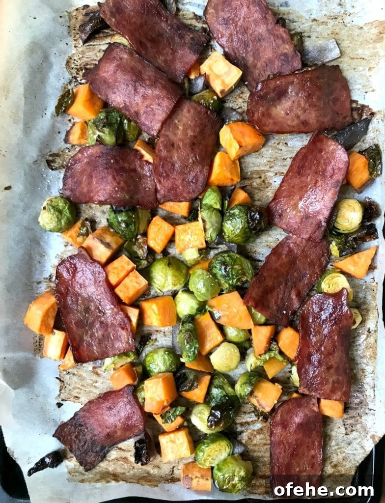 Sheet Pan Breakfast with Sweet Potato, Brussels Sprouts & Bacon 9 80 Day Obsession Sweet Potato Sheet Pan Breakfast | Confessions of a Fit Foodie