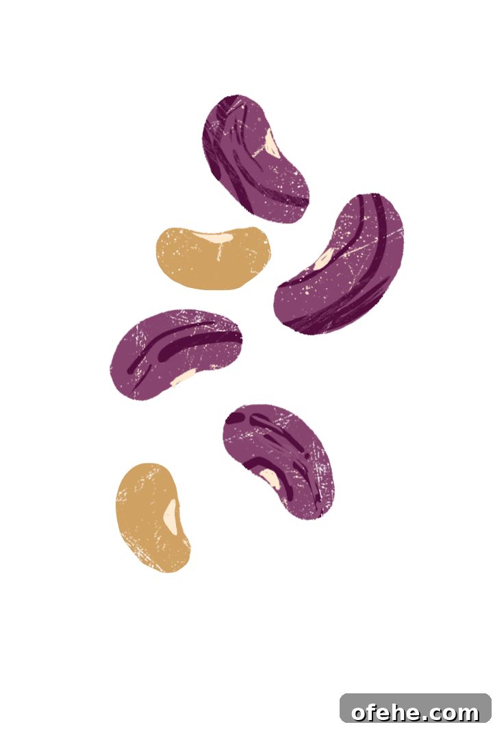 How to Perfectly Cook Dried Beans: Step-by-Step Guide 4 digital drawing of white and black beans.