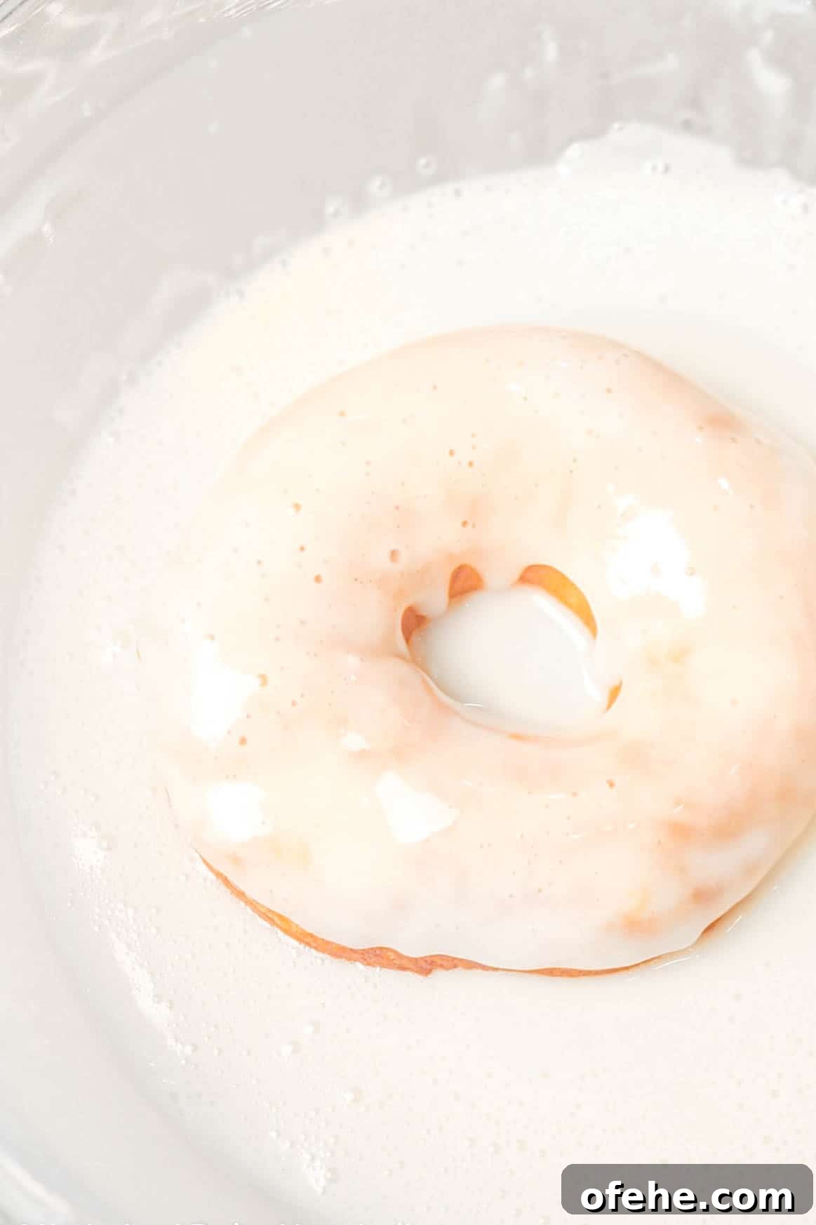 doughnut covered in glaze
