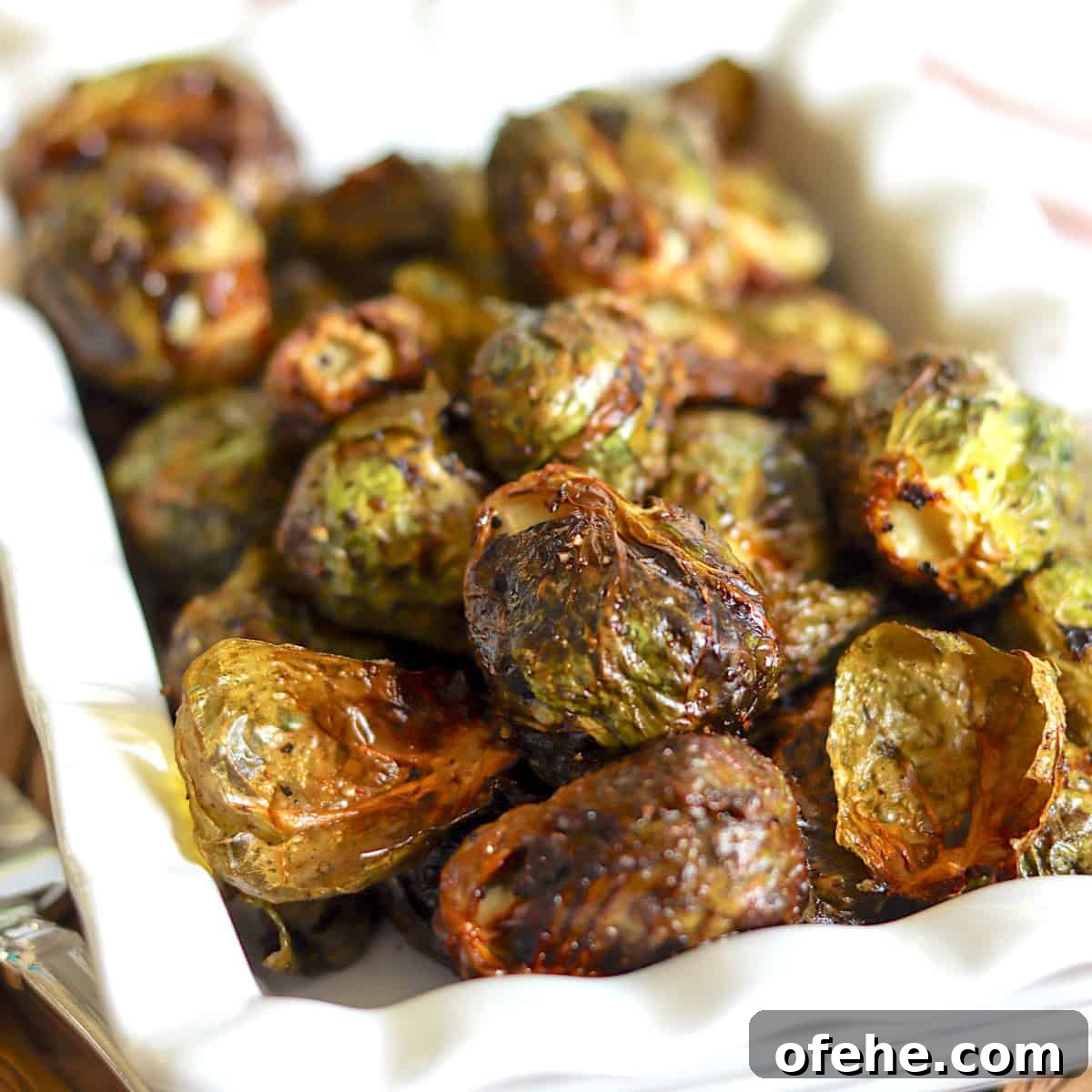 Crispy Air Fryer Brussels Sprouts Recipe for Perfectly Golden Bites 3 Air fryer Brussels Sprouts finished