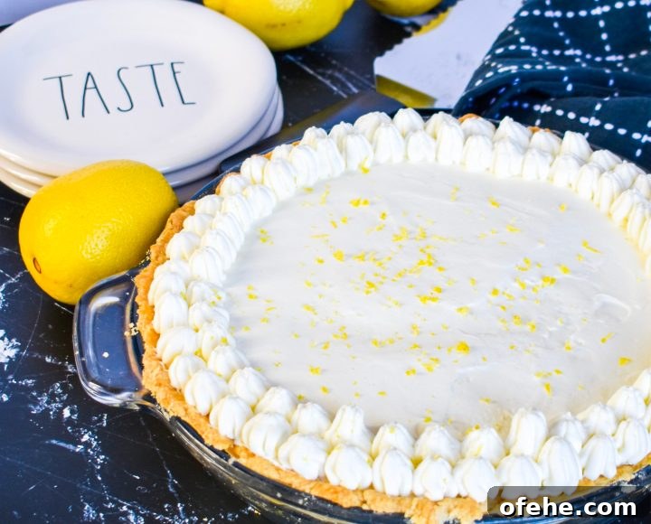 Creamy Lemon Sour Cream Pie Recipe for Tangy Dessert 2 Sour Cream Lemon Pie