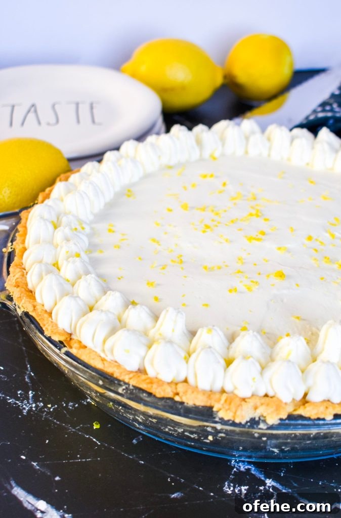 Creamy Lemon Sour Cream Pie Recipe for Tangy Dessert 4 Sour Cream Lemon Pie