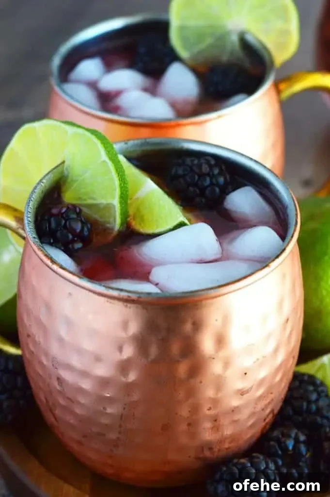 Blackberry Moscow Mule Recipe: Refreshing Cocktail with Lime and Mint 6 Blackberry Moscow Mule from What The Fork Food Blog | whattheforkfoodblog.com