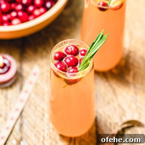 Cranberry Mimosa Recipe: Sparkling Festive Cocktail for Brunch 2 Cranberry Mimosa featured image.