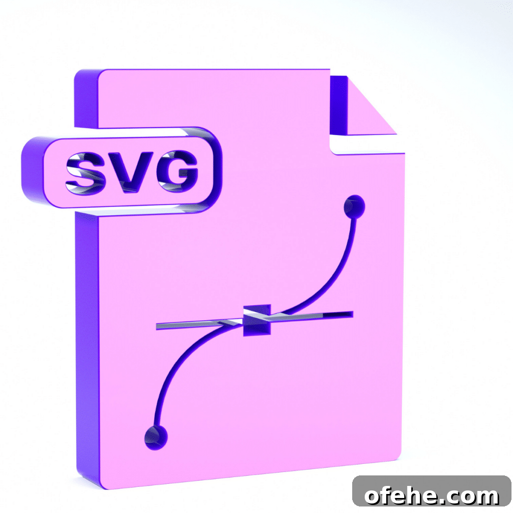 Buying SVG Files: 9 Tips to Choose the Right Design and License 2 Purple SVG file document, download SVG button is on isolated on white background