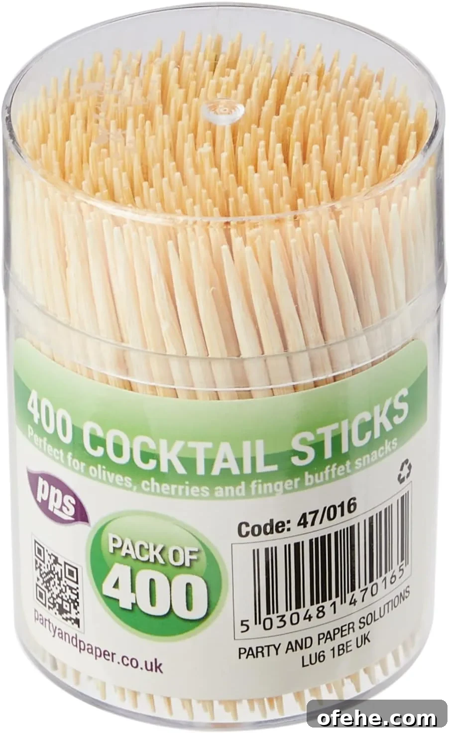 Crispy Bacon-Wrapped Halloumi Bites Recipe 13 PPS 400 x Wooden Cocktail Sticks 6.5cm