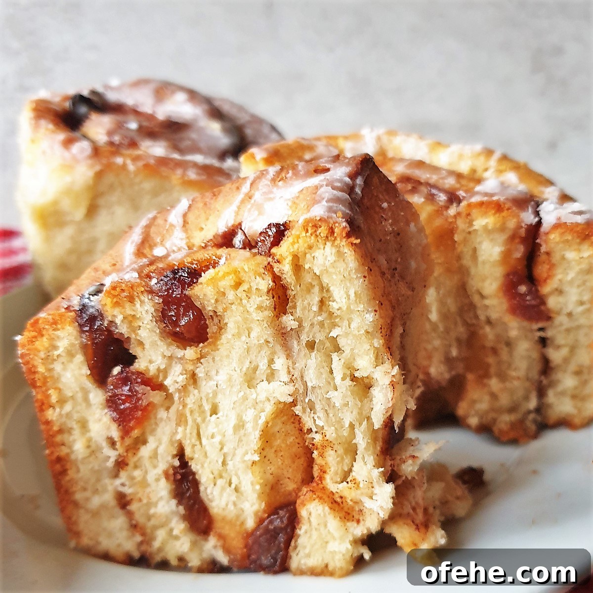 Homemade Chelsea Buns: Soft Cinnamon-Spiced Sticky Buns 20 A chelsea bun cut in half to show the inside.