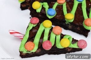 Christmas Tree Brownies Recipe: Festive St. Patrick’s Day Treat 6 Christmas Tree Brownies are rich and fudgy chocolate brownies decorated like Christmas trees for a fun Christmas treat. #christmas #christmasbaking #christmastreebrownies #christmasbrownies #fudgybrownies