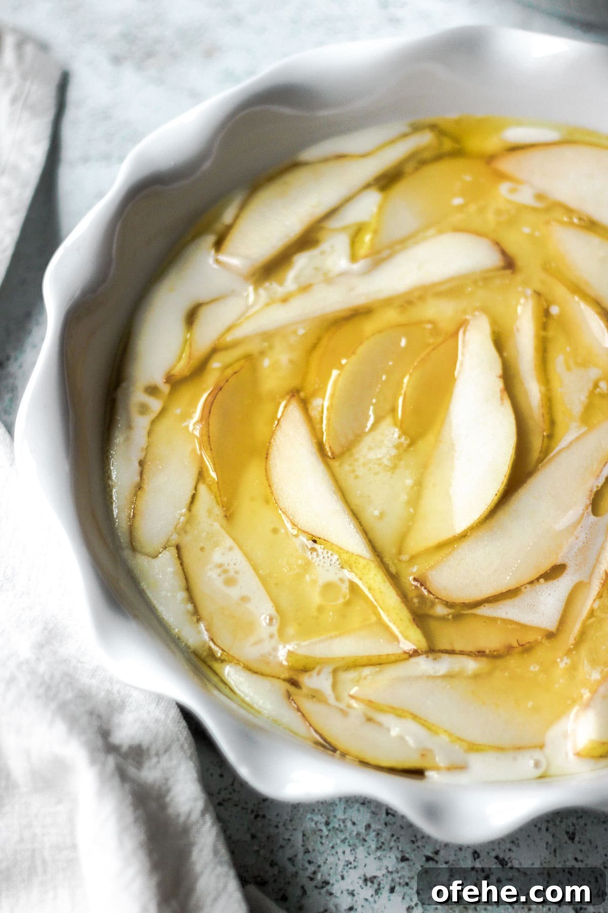 Classic Pear Cobbler Recipe: Warm, Berry-Free Dessert Tutorial 12 Unbaked pear cobbler.