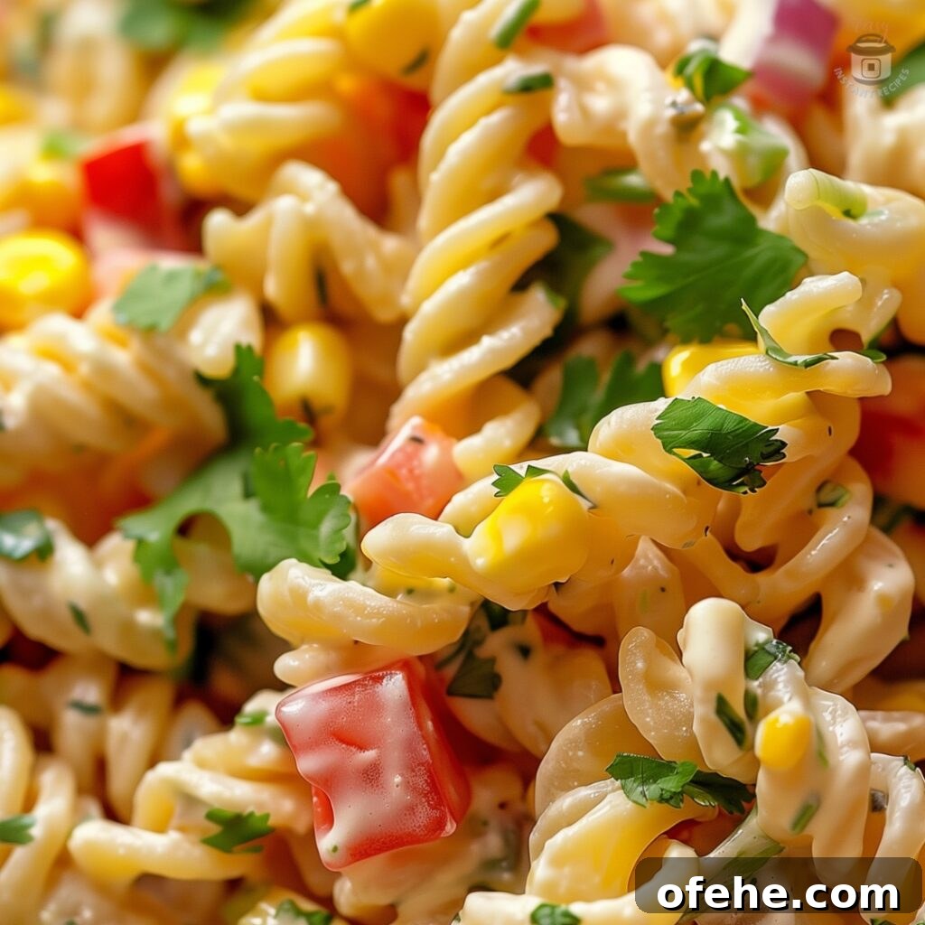 Mexican Street Corn Pasta Salad Recipe with Creamy Cotija Dressing 2 img 7746 1
