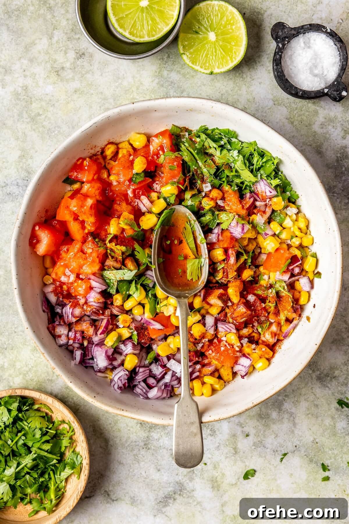 Fresh Sweet Corn Salsa Recipe for Summer Parties 10 How to Make Fresh Sweet Corn Salsa Step 2 - Olivia Adriance