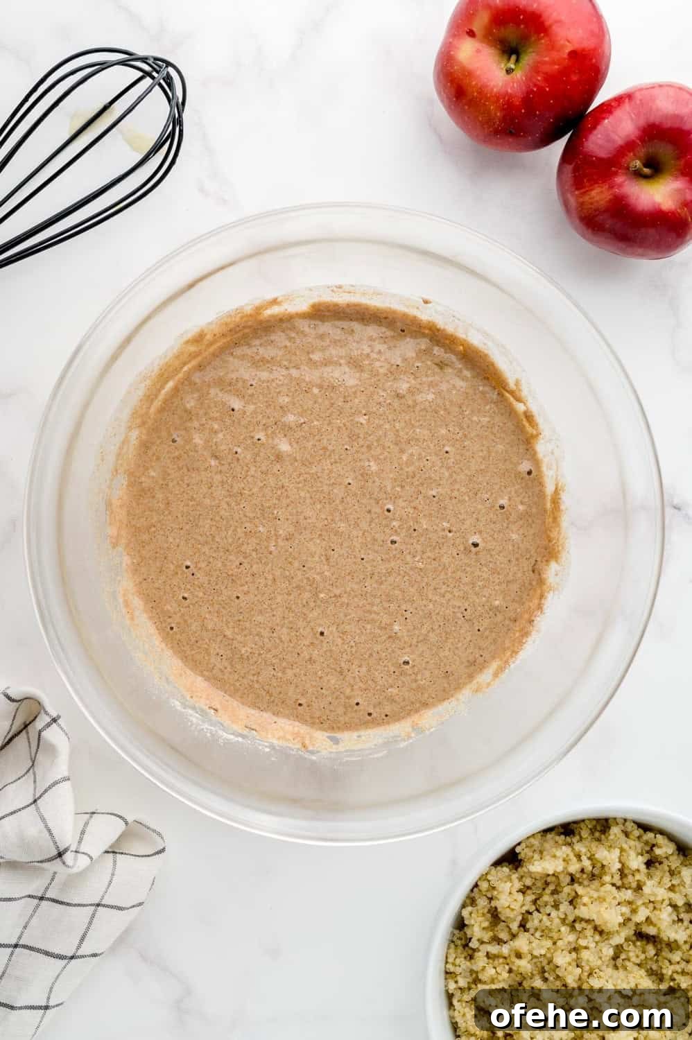 Apple Quinoa Pancakes That Crisp Up Perfectly 8 Dry ingredients mixed into batter.