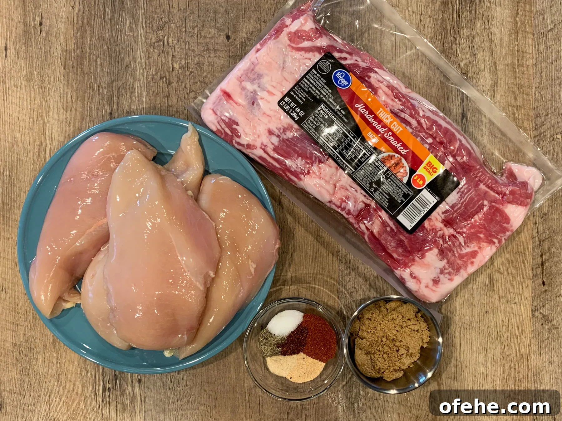 Juicy Bacon-Wrapped Chicken Breast Recipe for Dinner 4 Bacon Wrapped Chicken Ingredients
