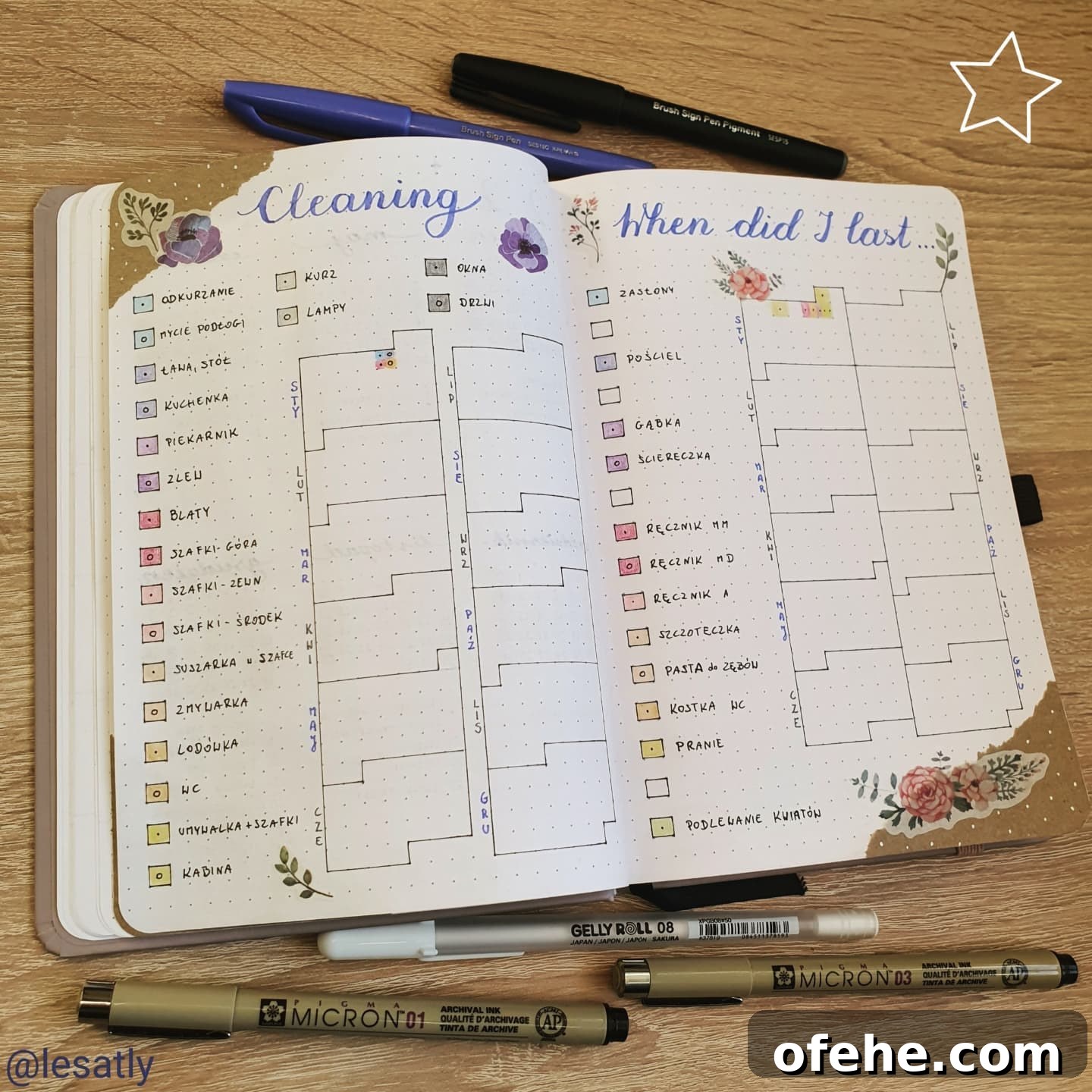 Monthly Bullet Journal Spread