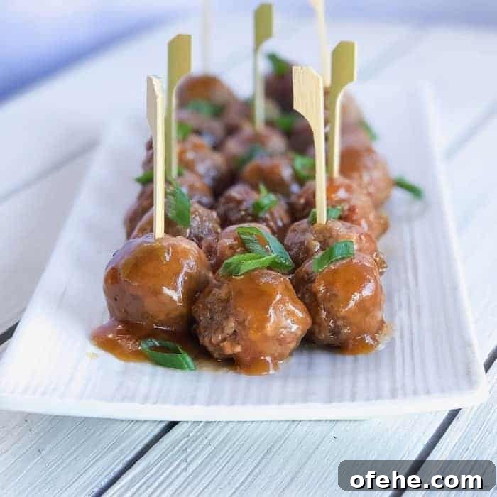 sweet and sour crock pot meatballs on skewers.