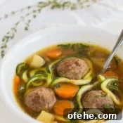 Comforting Vegetable Meatball Soup Recipe with Fresh Herbs 7 img 8698 6