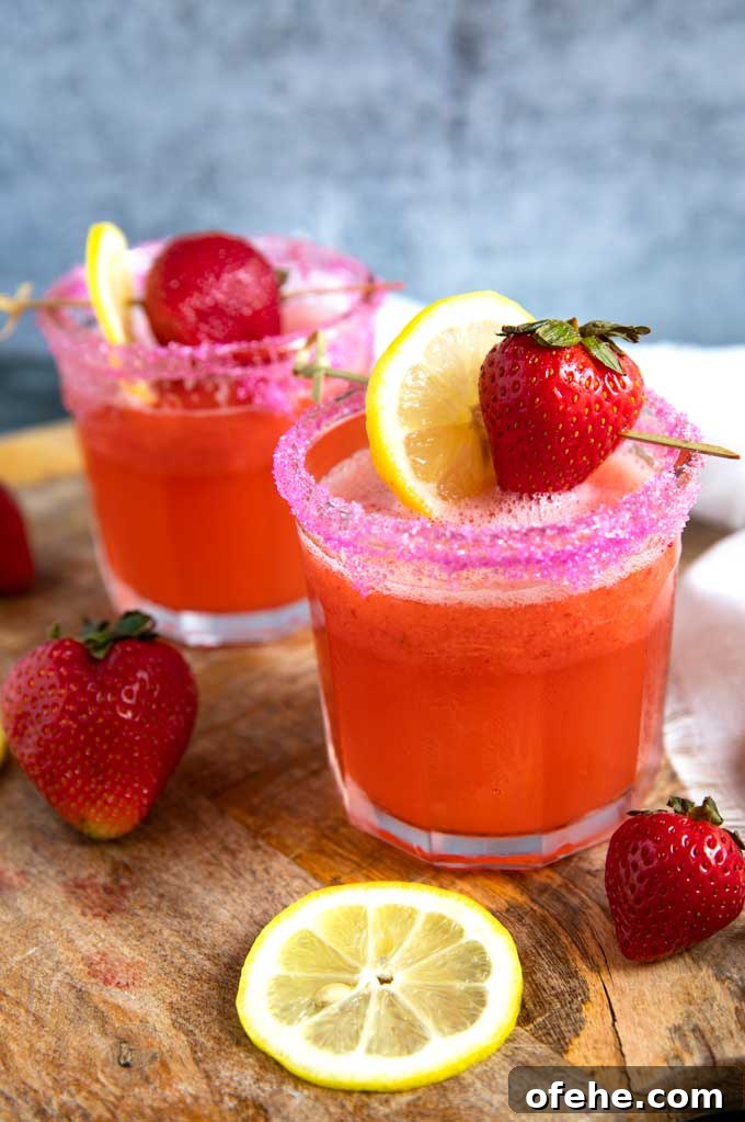 Two glasses filled with the best Lemonade vodka cocktail