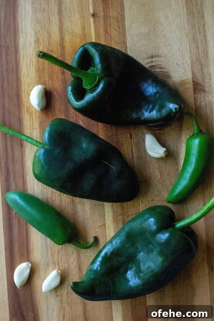 Creamy Roasted Garlic and Poblano Sauce Recipe 4 Creamy Roasted Garlic Poblano Sauce | A Wicked Whisk