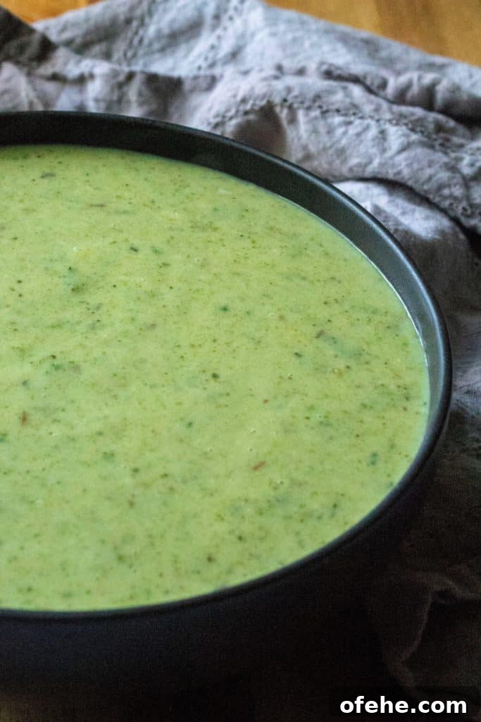 Creamy Roasted Garlic and Poblano Sauce Recipe 9 Creamy Roasted Garlic Poblano Sauce in a bowl | A Wicked Whisk