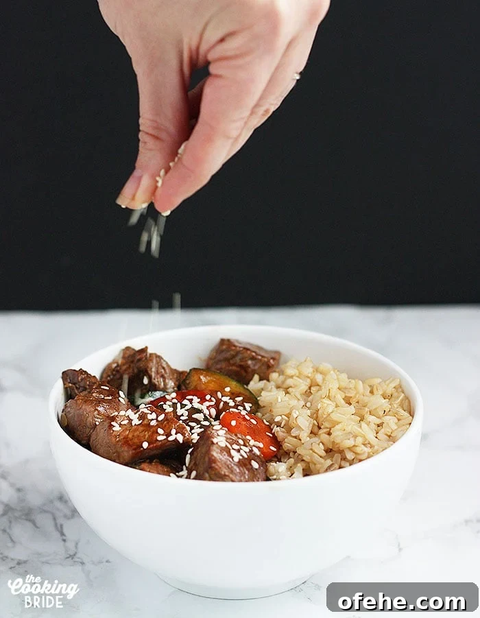 This do-it-yourself hibachi steak dinner is ready in under 30 minutes! Sirloin steak and tender vegetables are simmered in a rich Asian-inspired sauce. Hibachi Steak
