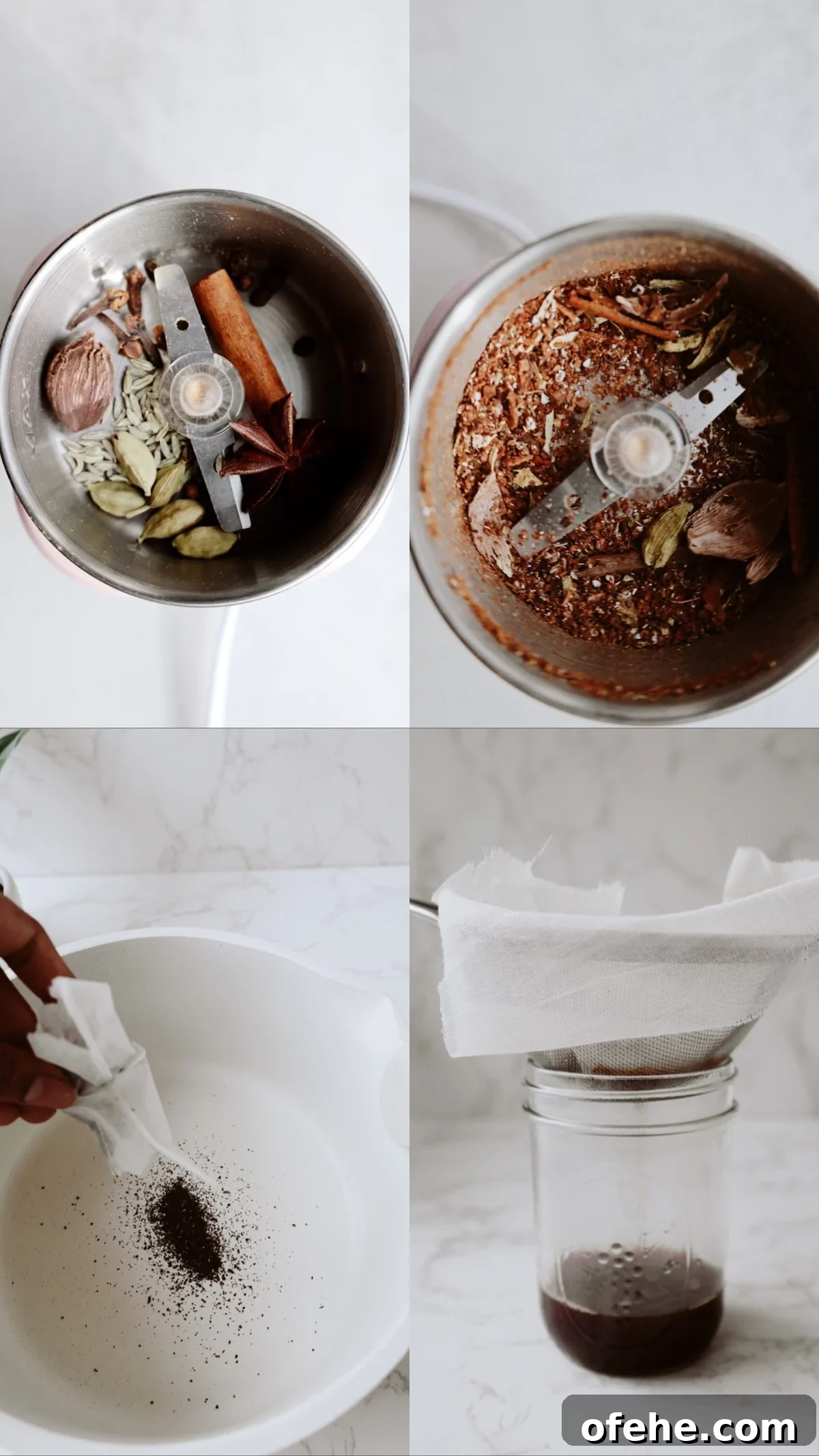 step by step photos to grind spices