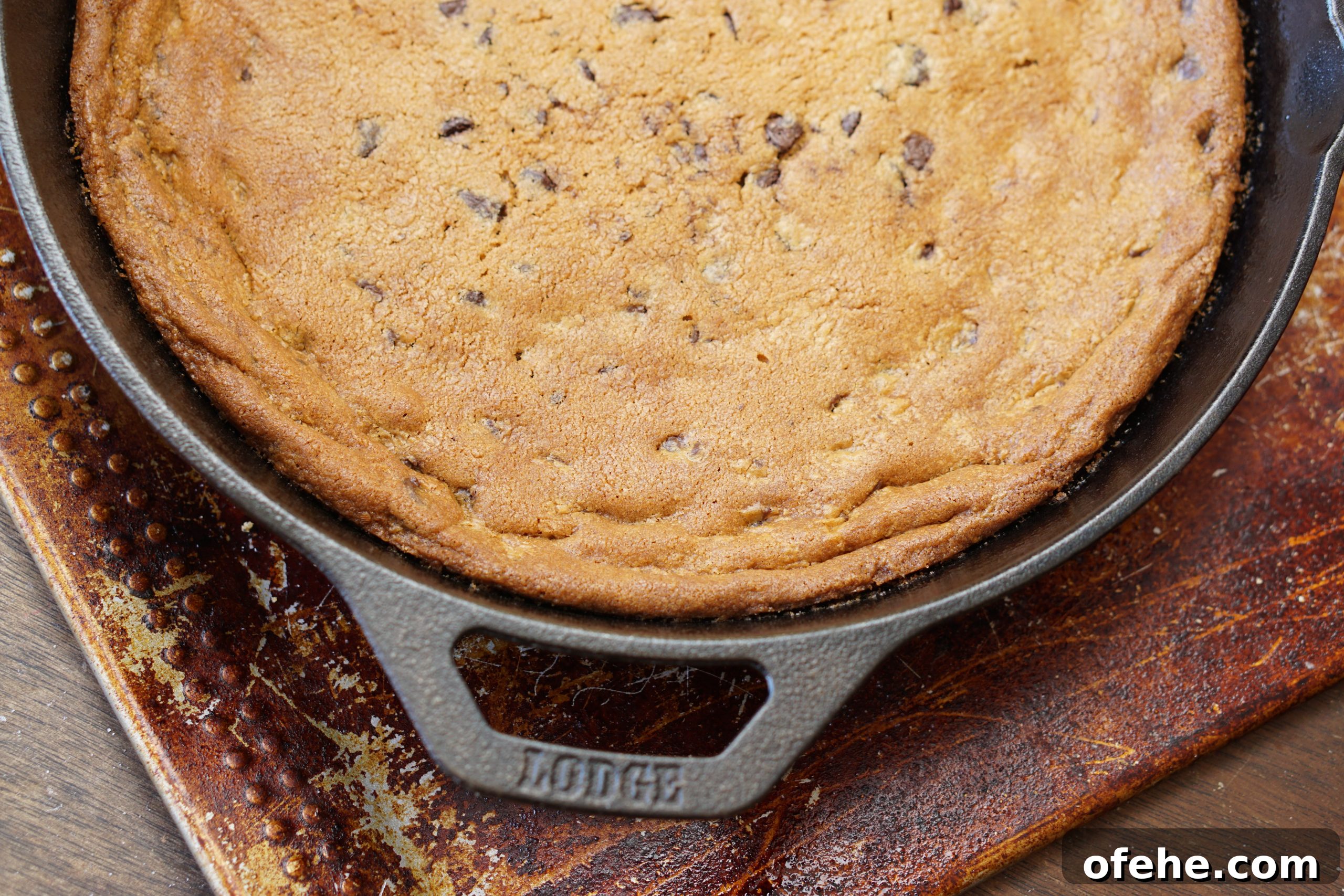 Skillet Chocolate Chip Pizookie Recipe: Gooey Dessert for Sharing 9 DSC08816