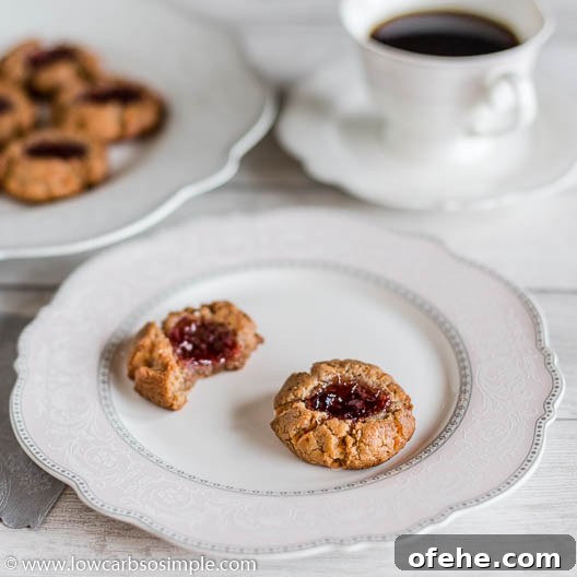 Sugar-Free Nut-Butter and Jam Thumbprint Cookies (Flourless) 15 Flourless Sugar-Free Nut Butter and Jam Thumbprint Cookies | Low-Carb, So Simple
