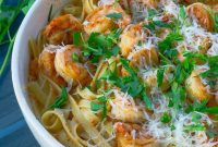 Cajun Shrimp with Roasted Red Pepper Pasta