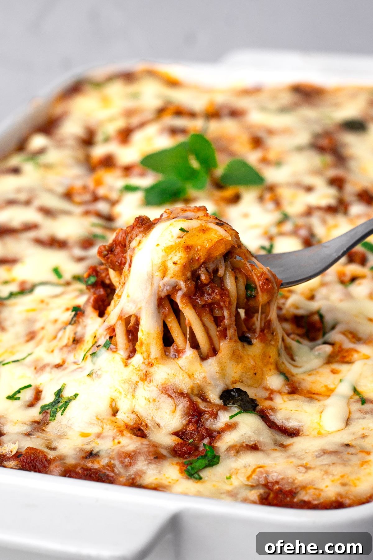 High Protein Spaghetti Casserole