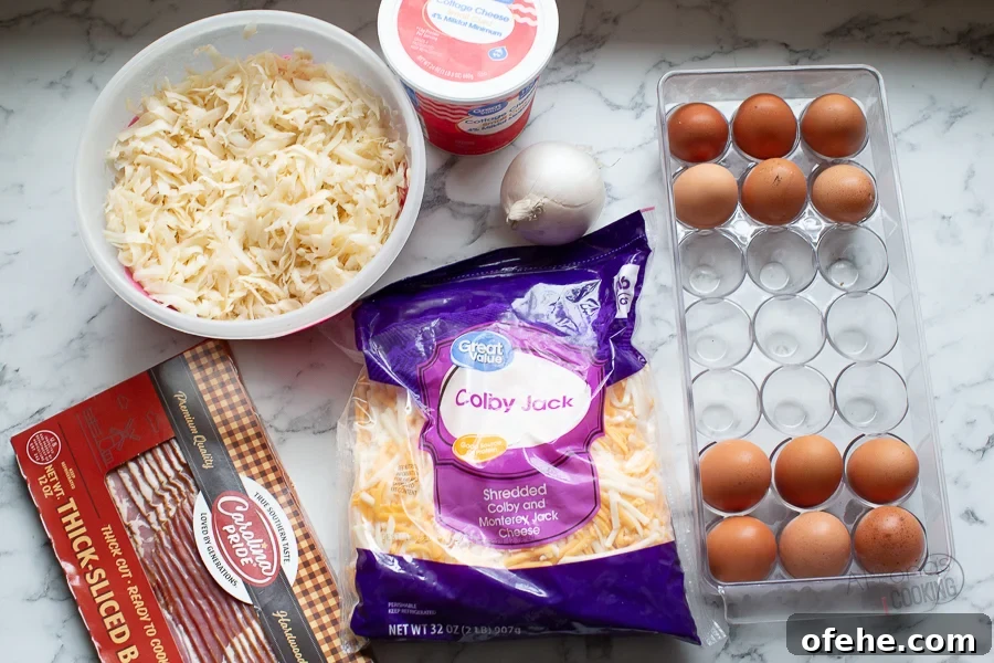 ingredients for breakfast casserole 