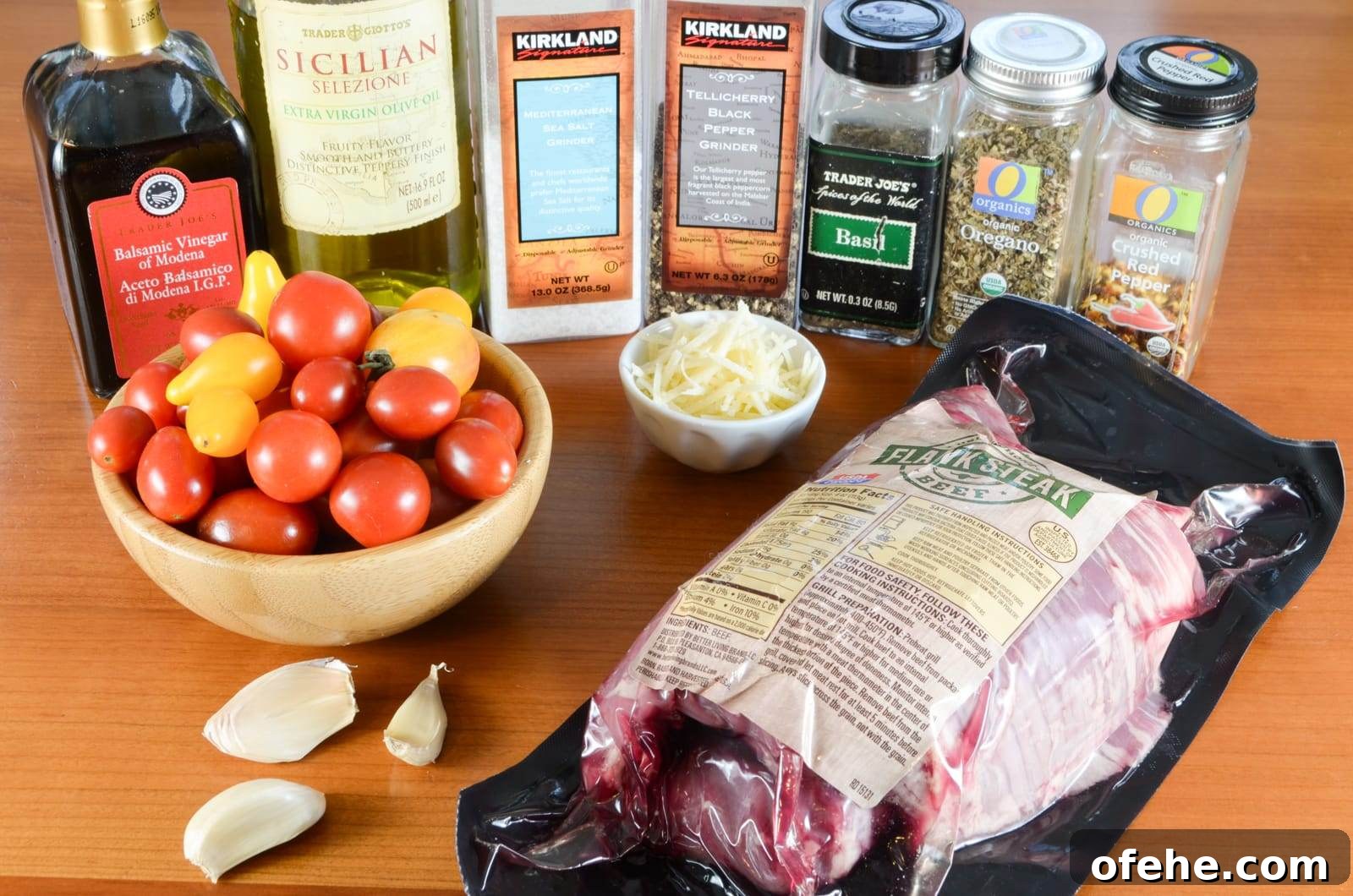 Italian Flank Steak with Balsamic Roasted Tomatoes