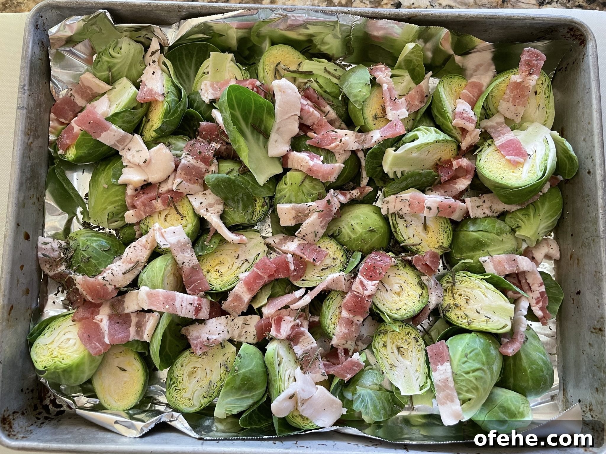Prepared bacon brussel sprouts