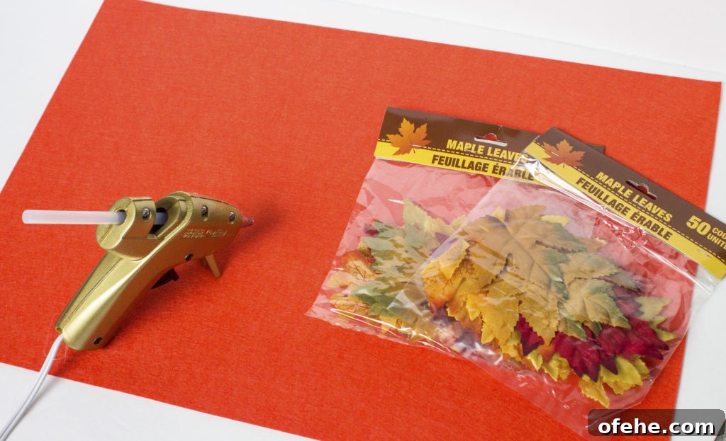Fall Table Place Mats supplies