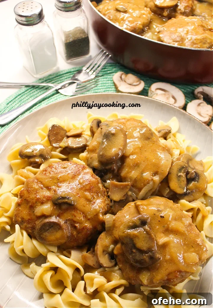 Smothered Turkey Burgers with Mushroom and Onion Gravy 2 Smothered Turkey Burgers