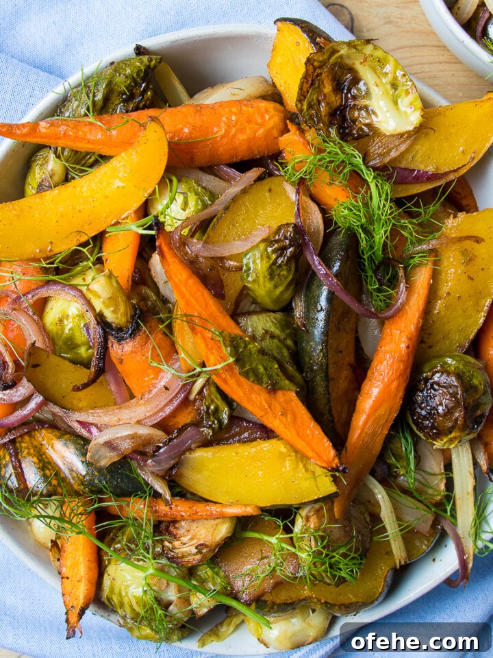 Big chunks of colorful veggies...perfect for a Thanksgiving Side Dish.