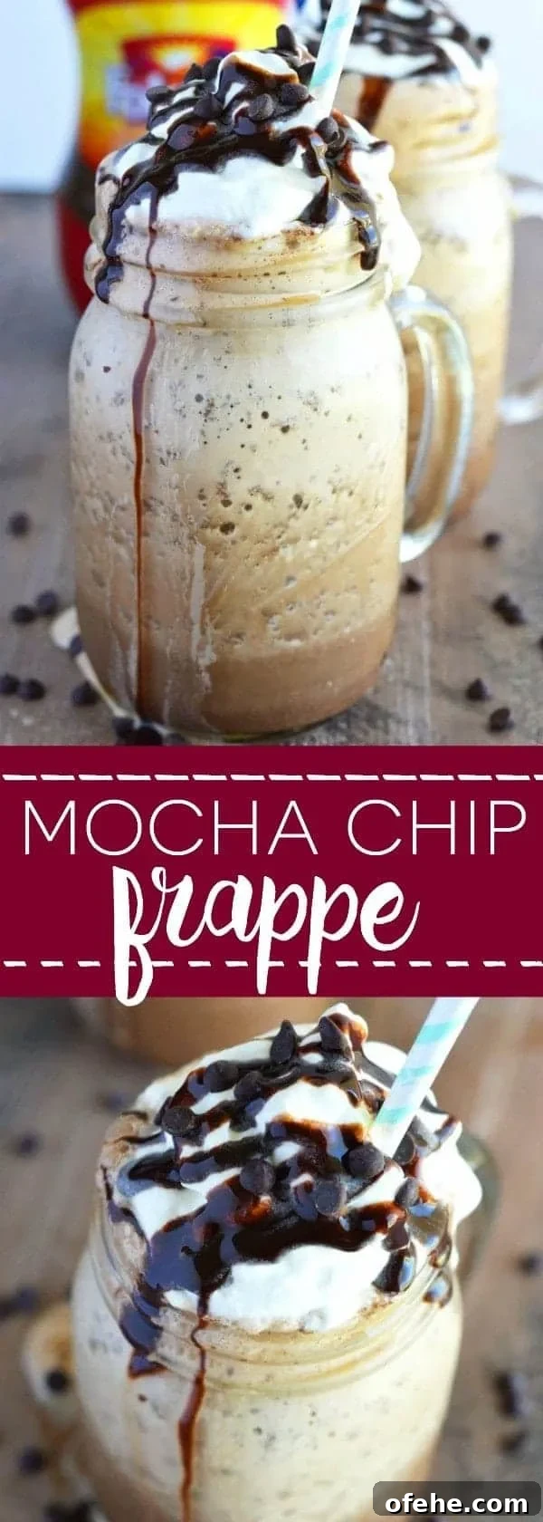 Mocha Chip Frappe collage